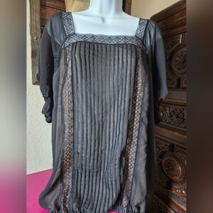 Sheer Black Lace Top